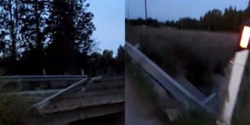 Serramanna, guard rail divelto e segnaletica assente nella strada di collegamento alla Sp 196