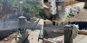 Cagliari, Villanova violata dagli incivili: spazzatura ovunque e una lunga fila di bottiglie