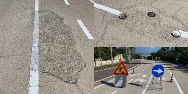 Cagliari, la passeggiata del Poetto si trasforma in una gara a ostacoli per ciclisti e pedoni