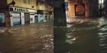 Pirri sott’acqua, dopo il nubifragio arriva la piena nelle vie Balilla e Santa Maria Chiara -VIDEO