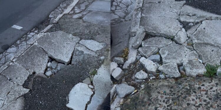 Quartu, marciapiede disastrato in via Danimarca: protestano i residenti