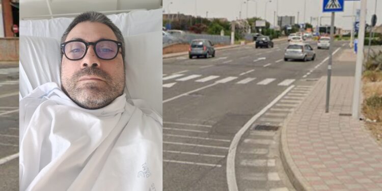 Cagliari, investito sulle strisce in viale Monastir: “Vi racconto il mio calvario con doppia frattura”