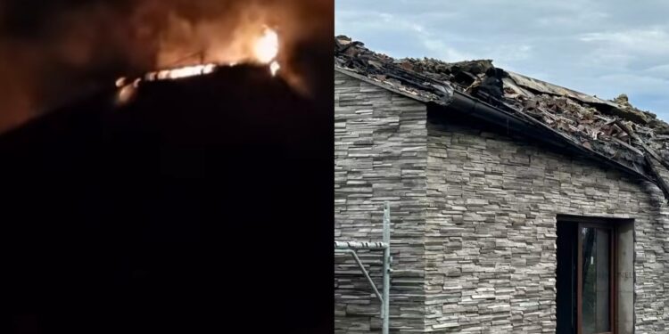 Capoterra, a Poggio dei Pini in fiamme la casa del custode del lago: il rogo innescato dall’impianto solare?