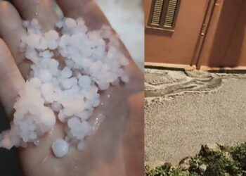 Anche Gonnosfanadiga si tinge di bianco: copiosa grandinata nella notte