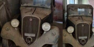 Cagliari, auto d’epoca intatta riprende vita: donata dalla famiglia che la custodiva da decenni ad “Affari sbullonati”
