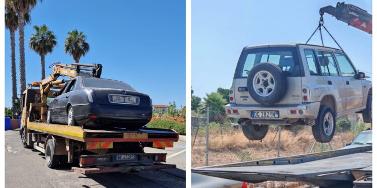 Quartucciu, rimosse 15 auto abbandonate per contrastare il degrado ambientale: l’operazione della Polizia Locale