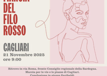 Cagliari, la marcia del filo rosso in occasione della Giornata Internazionale per l’eliminazione della violenza sulle donne