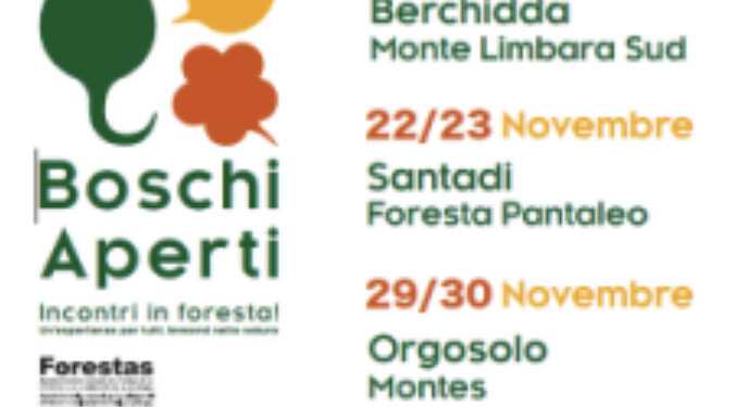“Boschi Aperti”: ottima risposta del pubblico a Santadi e appuntamento rinnovato a Orgosolo il 29 e 30 novembre