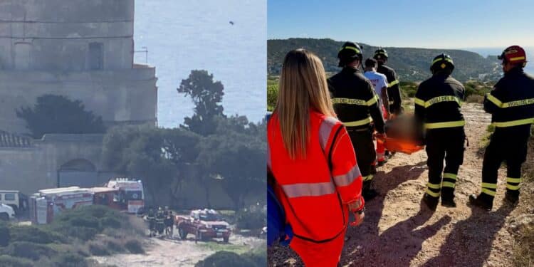 Cade durante una passeggiata col cane a Calamosca, recuperata e trasportata al Policlinico