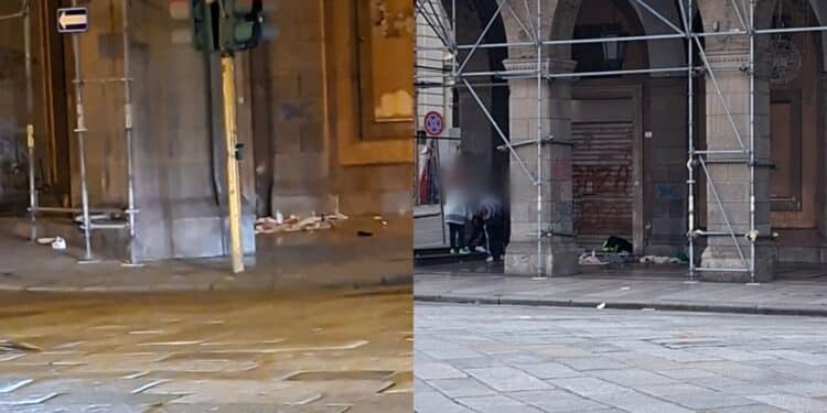 Cagliari: tra urla, sporcizia e degrado sotto i portici di via Roma si consuma un dramma sociale