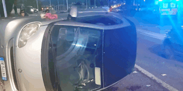 Grave incidente a Quartucciu, auto si ribalta in via delle Serre: due feriti