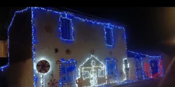 Concorso “Le migliori luminarie in Sardegna 2025”: Casa Soru Vacca a Terralba