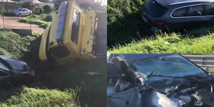 Incubo incidenti, grave sinistro lungo la Ss 130 tra Assemini e Decimomannu: coinvolti un mezzo pesante e 2 auto