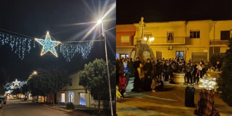 Samassi, coppia di americani dona i soldi per le luci di Natale: grande festa per accendere albero e luminarie