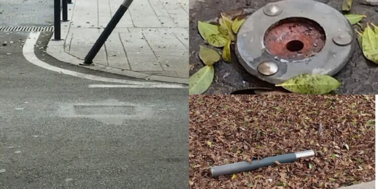 Cagliari, vandalizzati i dissuasori di viale Trieste