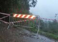 Baunei: frana lungo la strada, le abbondanti precipitazioni compromettono la viabilità