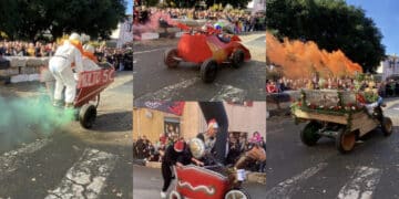 Serramanna, la pazza corsa dei carretti fa incetta di applausi e risate (VIDEO)