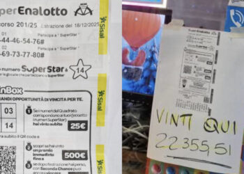 Carbonia, con 3 euro al SuperEnalotto ne porta a casa oltre 22 mila: regalo di Natale per un residente della città