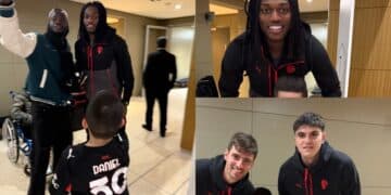 San Gavino, il sogno del piccolo Daniel diventato realtà: l’abbraccio con i giocatori del Milan