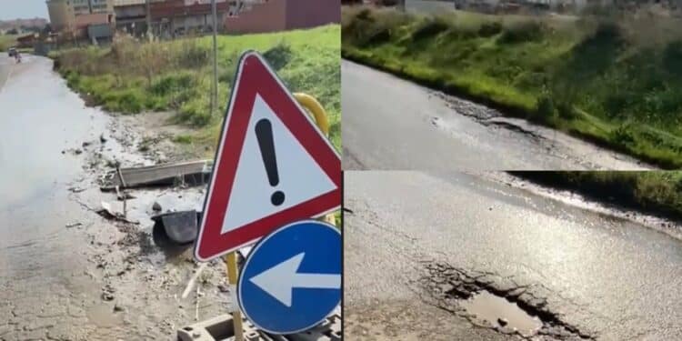 Monserrato, buche pericolose per una perdita Abbanoa: il sindaco, “Hanno ignorato 6 pec”