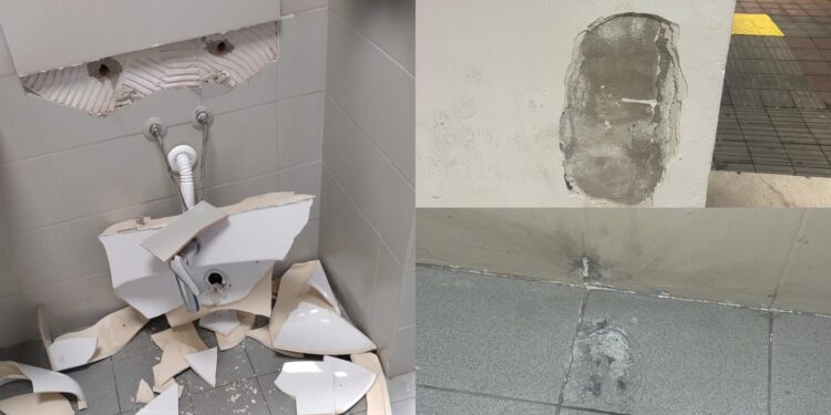 Serramanna, ancora vandali in azione alla stazione dei treni: petardi esplosi danneggiano i bagni