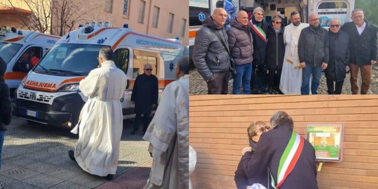 Monserrato, ambulanze e defibrillatori in ricordo di Antonina e Giuseppe e in nome del volontariato