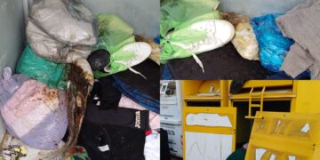 Decimomannu, raccoglitori per indumenti usati scambiati per discarica: all’interno persino pannolini usati