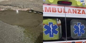 Ambulanza prende una buca e si ferma mentre trasporta un paziente da Carbonia a Cagliari: odissea sanitaria per un calciatore
