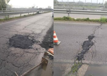 Consortile Macchiareddu, rattoppi sulle buche più pericolose: operai in azione, via ai lavori