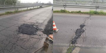 Consortile Macchiareddu, rattoppi sulle buche più pericolose: operai in azione, via ai lavori