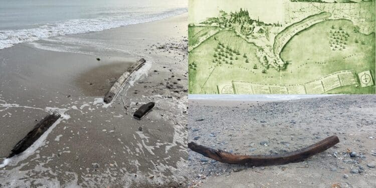 Cagliari, Poetto, ecco il relitto portato a riva dalle onde: messo in sicurezza dalla Soprintendenza