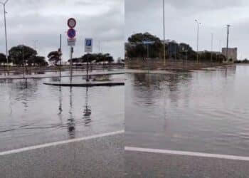 Cagliari, i parcheggi dello stadio allagati dopo il temporale: preoccupazione tra gli hobbisti del mercatino Cuore a poche ore da Cagliari-Verona