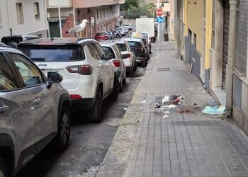 Cagliari, via Dalmazia invasa dai rifiuti: gabbiani banchettano sull’umido, cresce l’allarme igienico