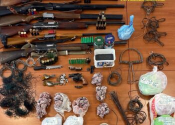 Sarroch, bracconiere arrestato dalla Forestale: sequestrati 250 uccelli e un cinghiale, armi e munizioni