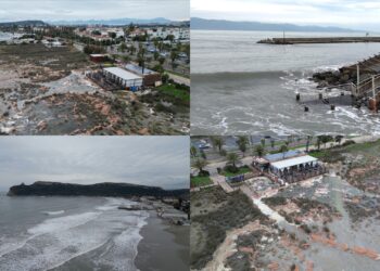 Cagliari, le impressionanti immagini del Poetto e di Marina Piccola dopo il ciclone Harry -VIDEO