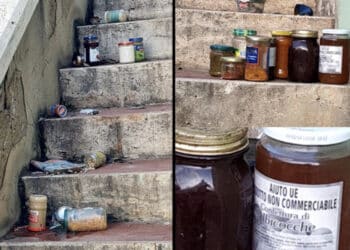 Cagliari, scandalo a due passi dal centro commerciale di Santa Gilla: cibo della Caritas gettato via nelle scale