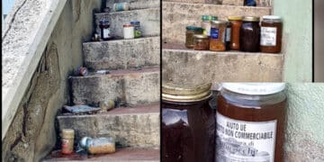 Cagliari, scandalo a due passi dal centro commerciale di Santa Gilla: cibo della Caritas gettato via nelle scale