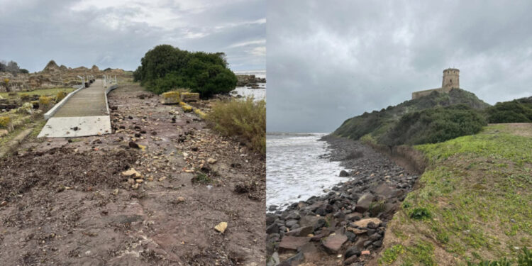 Pula, il ciclone Harry devasta l’area archeologica di Nora: danni ingenti e istituzioni già a lavoro