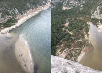 Cala Luna spazzata via dal ciclone Harry: le immagini del paradiso terrestre dopo la tempesta