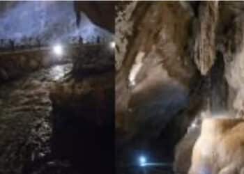 Domusnovas, la magia delle grotte di San Giovanni: all’interno della caverna carrozzabile più lunga al mondo spunta una cascata(VIDEO)