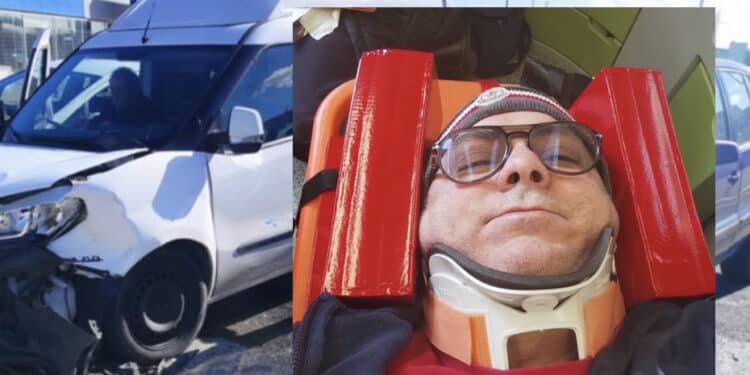 Elmas, brutto incidente per il pizzaiolo cagliaritano Alessio Congia