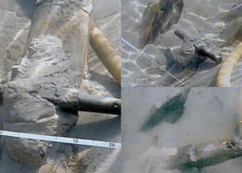 Il relitto del Poetto prima della mareggiata: “Deve averlo distrutto in quanto parte del fasciame è stato trovato spiaggiato”