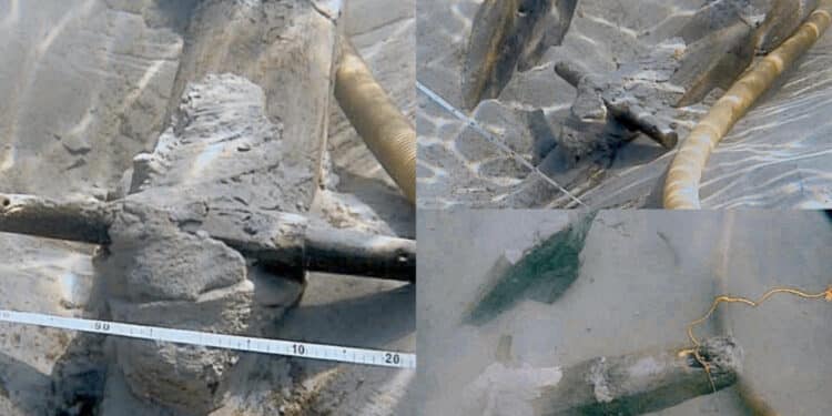 Il relitto del Poetto prima della mareggiata: “Deve averlo distrutto in quanto parte del fasciame è stato trovato spiaggiato”