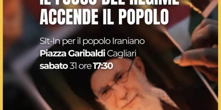 Cagliari per il popolo iraniano: manifestazione in piazza Garibaldi