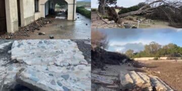 Ferita dalla mareggiata, ecco Nora dopo il passaggio del ciclone Harry -VIDEO