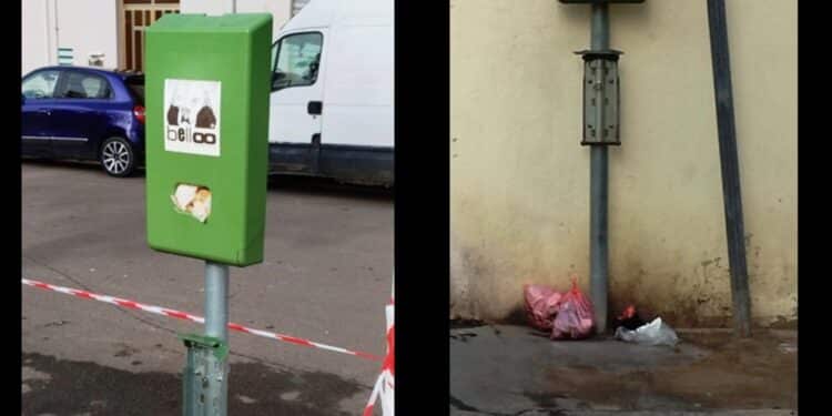 Quartu, cestini speciali per raccogliere le deiezioni canine distrutti dai vandali: “I sacchetti vengono abbandonati a terra”