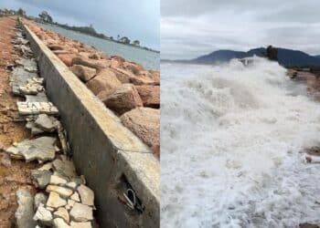Pula, Harry danneggia anche le infrastrutture del parco lagunare: la spiaggia fossile cede alla tempesta