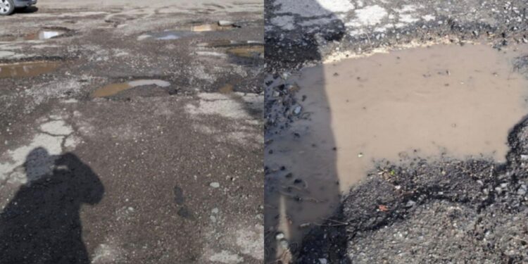 Cagliari, buche e voragini nello spiazzo in Via Monte Cassino: “Criticità allarmanti”