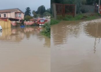 Allarme maltempo a Quartu, in via Pesco Fiorito l’acqua è arrivata all’interno delle case