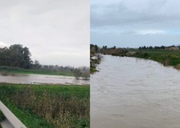 Flumini Mannu in piena, sotto stretta sorveglianza Samassi e Serramanna